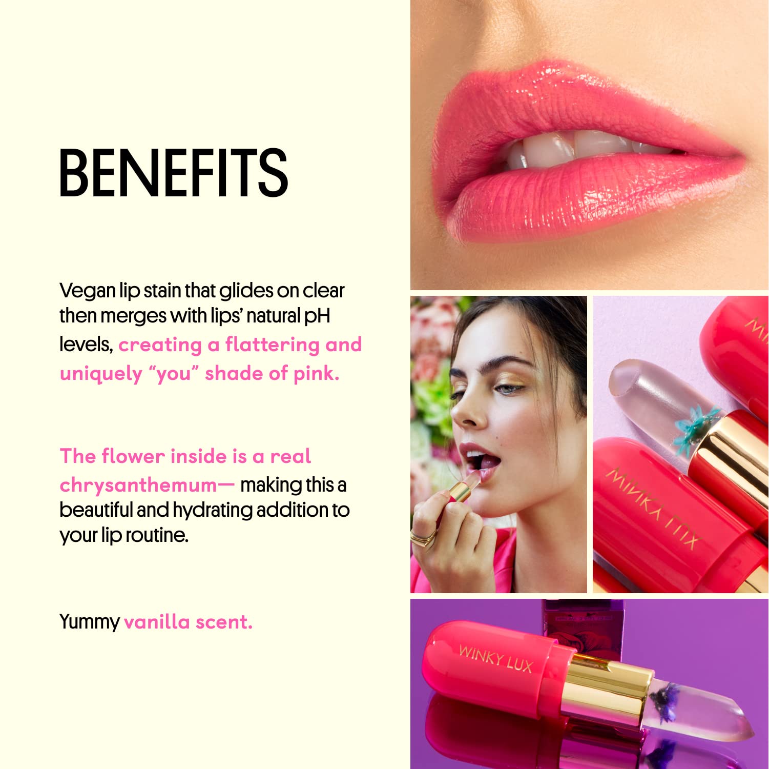 Winky Lux Blue Flower Lip Balm