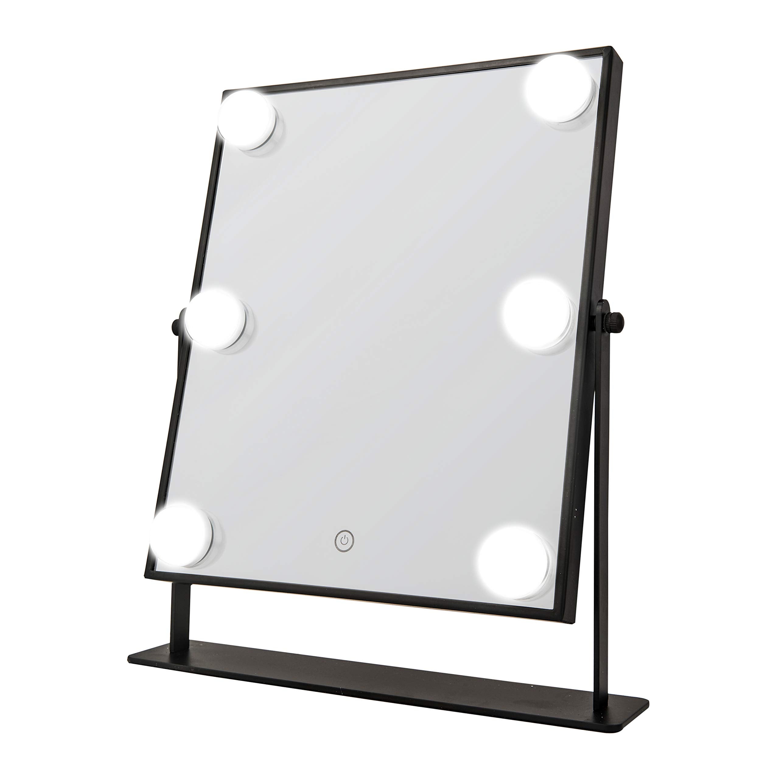Danielle LED Hollywood Mirror- 6 Super Bright LEDs, Black
