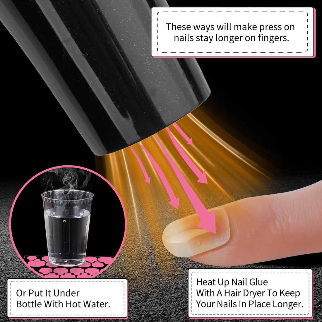 Nail Adhesive Tabs for Press On Nails, Ultra-Strong & Waterproof Nail Stickers for Fake Nails, Press On Nail Glue Tabs Sticky Nail Tabs, 360pcs Double-Sided Jelly Nail Sticky Tabs- 15 Sheets XS/S