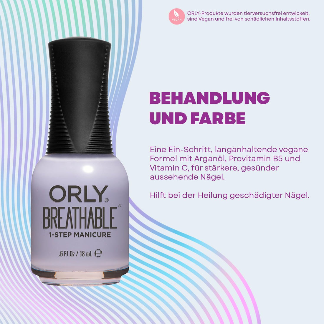 Orly Breathable Lacquer - Treatment+Color - Patience And Peace - 18 Ml/0.6 Oz