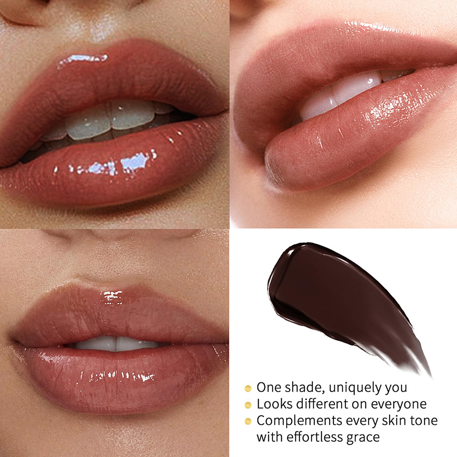 2Pcs Honey Lipstick Tinted Lip Balm, Black and Pink Lipstick, Hydrating Natural Glossy Lip Balm, Sheer Lightweight Color, Moisturizing Lip Makeup Lip Care Balm for Repairing Dry Lips