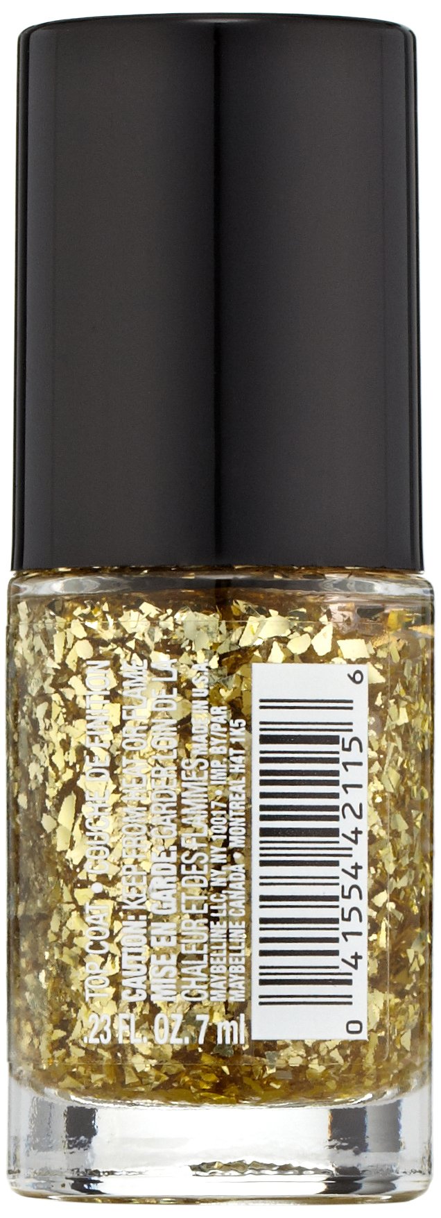 Maybelline New York Color Show Jewels Nail Lacquer Top Coat, Gilded in Gold, 0.23 Fluid Ounce, 1 Count