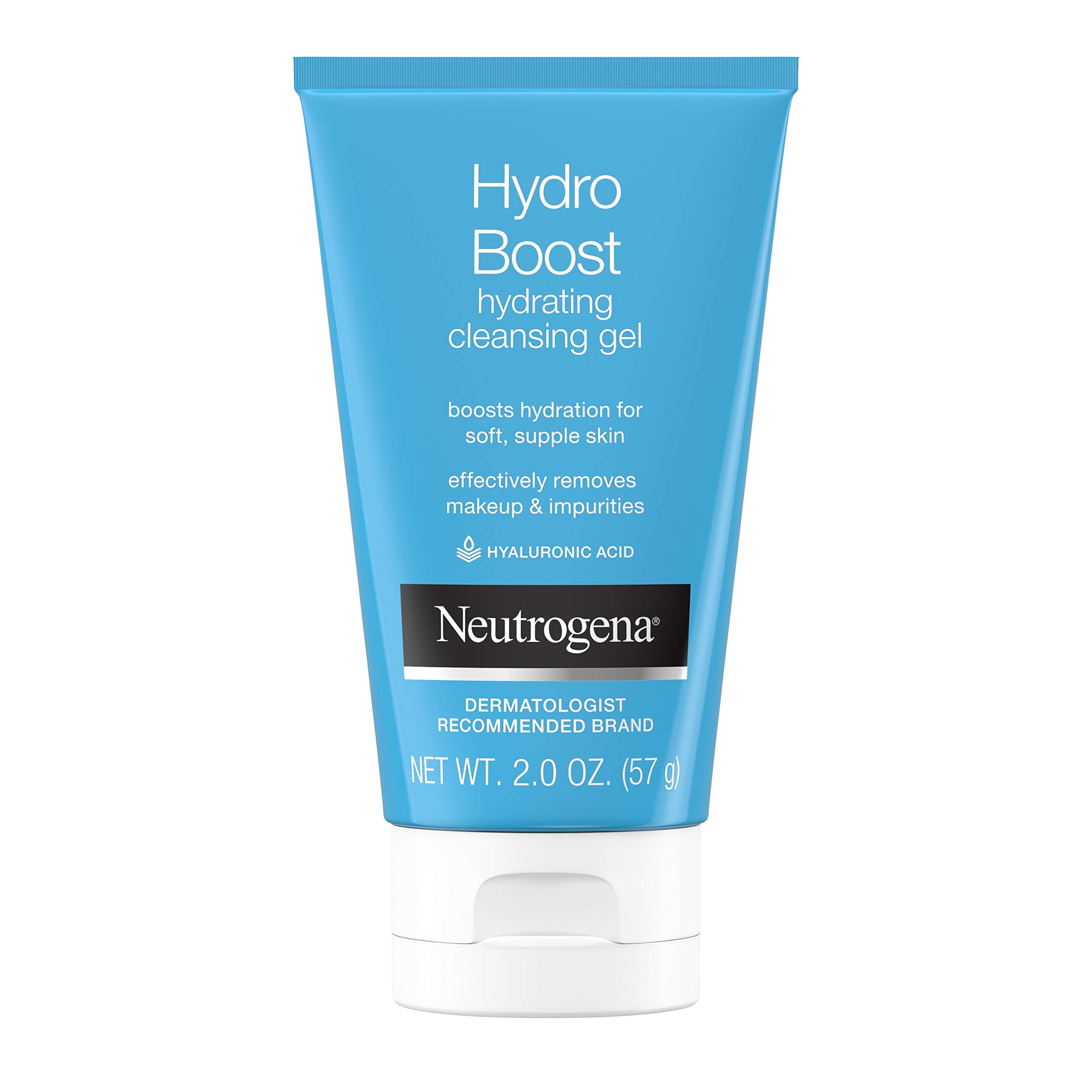 Neutrogena Hydro Boost Lightweight Hydrating Facial Cleansing Gel, Makeup Remover with Hyaluronic Acid, Dermatologist Recommended, Hypoallergenic, and Non Comedogenic, Travel-Size, 2 oz (Pack of 24)