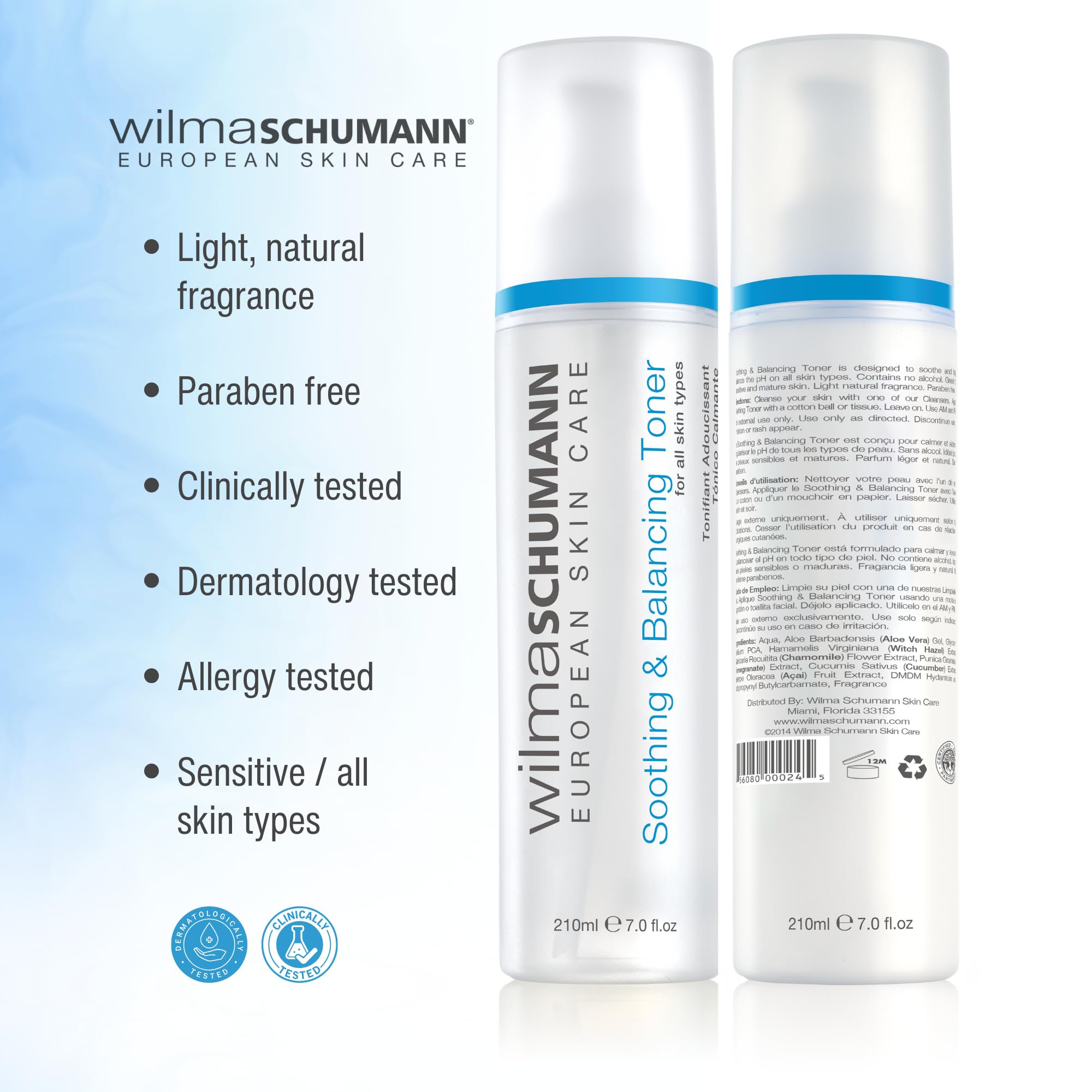 Wilma Schumann Soothing & Balancing Toner - 7 oz