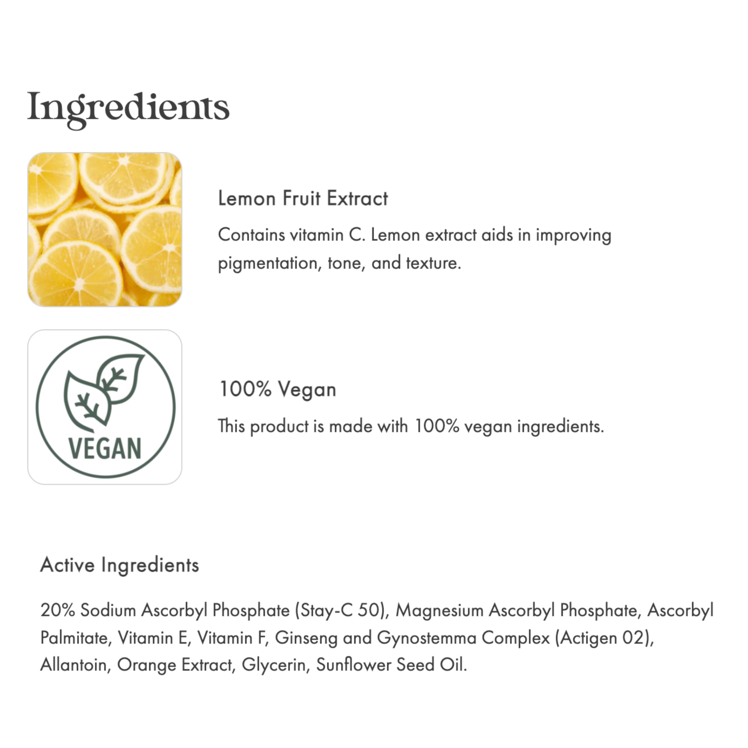 emerginC Vitamin C Serum 20% Facial Treatment Products