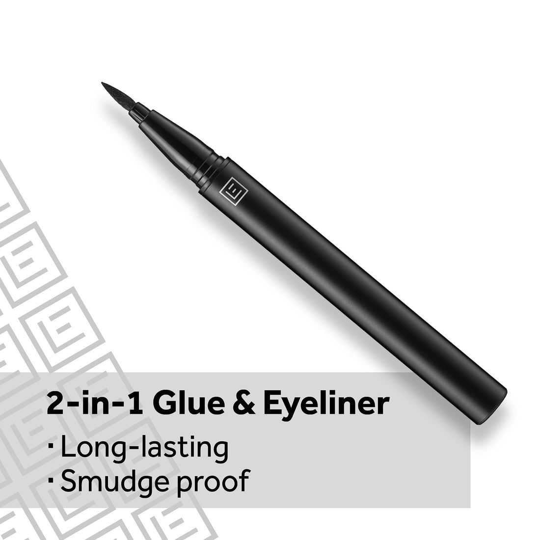 Eylure Line & Lash 2 in 1 Felt Tip Adhesive Eyeliner, Black, 0.7 ml