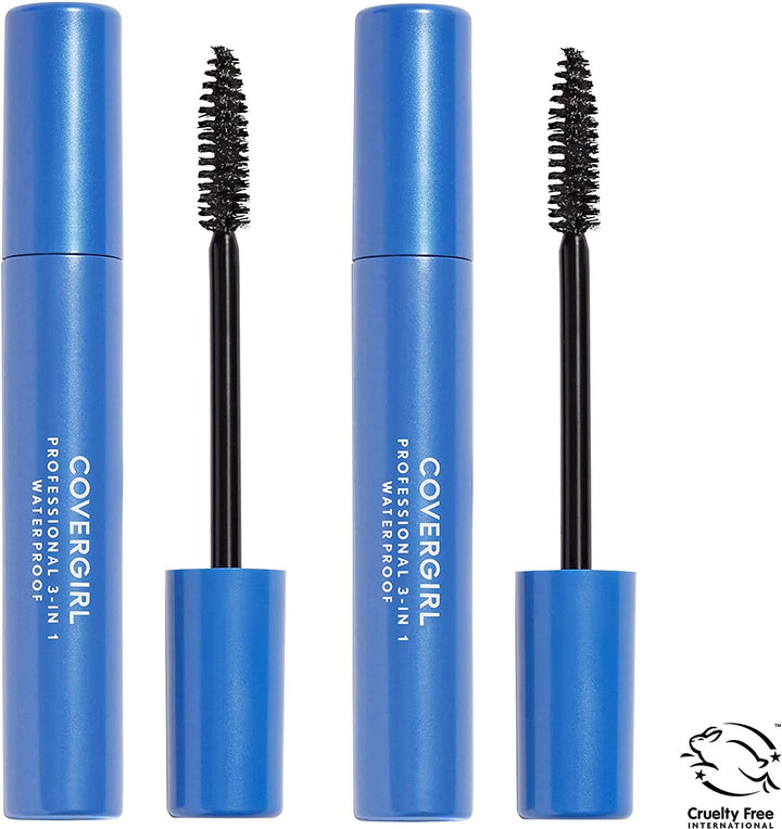 Covergirl Professional All-in-One Waterproof Mascara Very Black 225, 2 Count