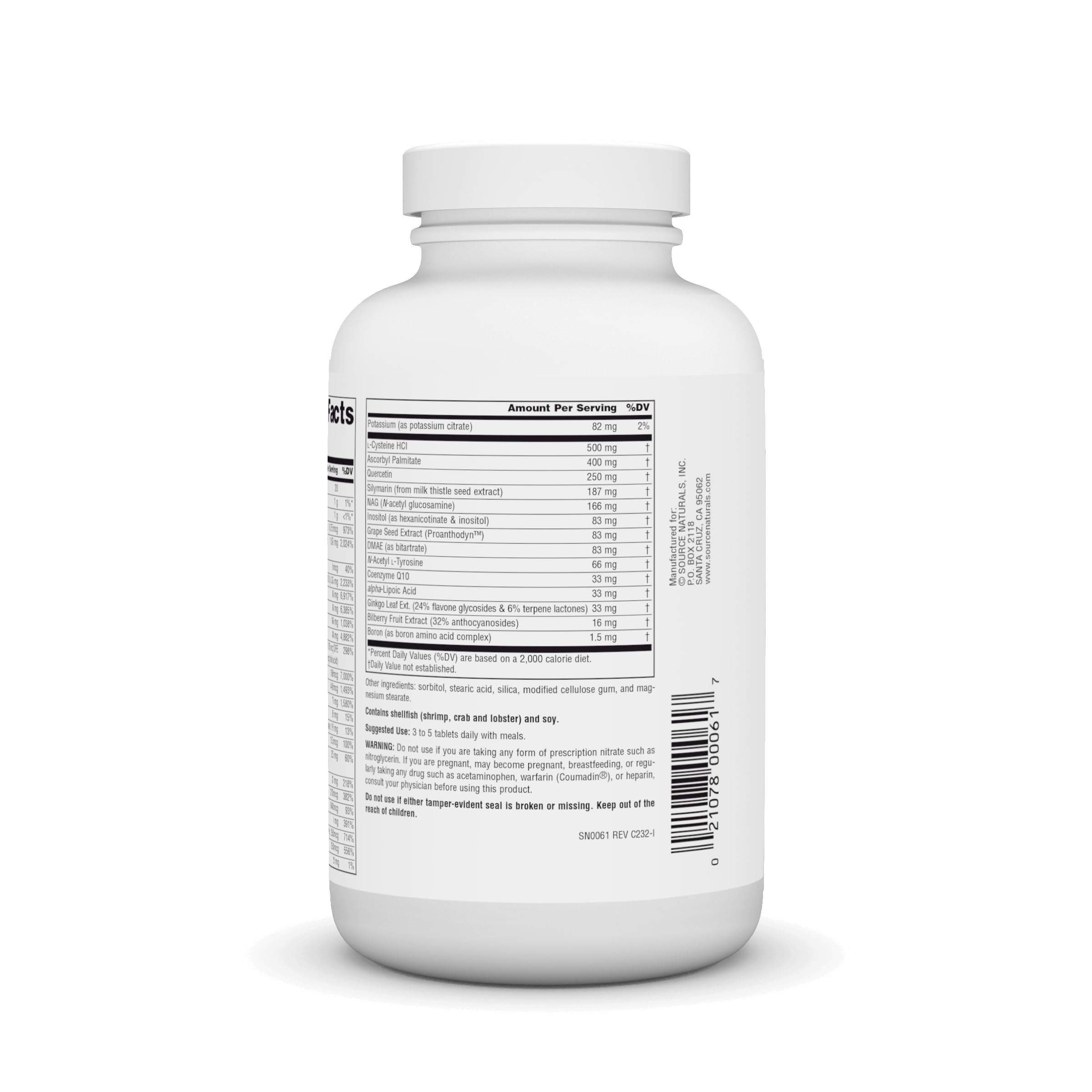 Source Naturals Elan Vital Multiple - Supports Brain, Heart, Liver, Immune, Energy Boost - 180 Tablets