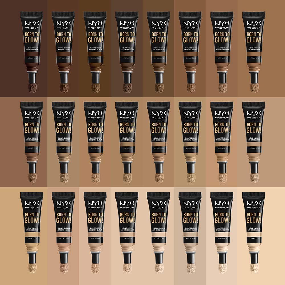 NYX PROFESSIONAL MAKEUP Born To Glow Radiant Concealer, Medium Coverage - Deep Walnut