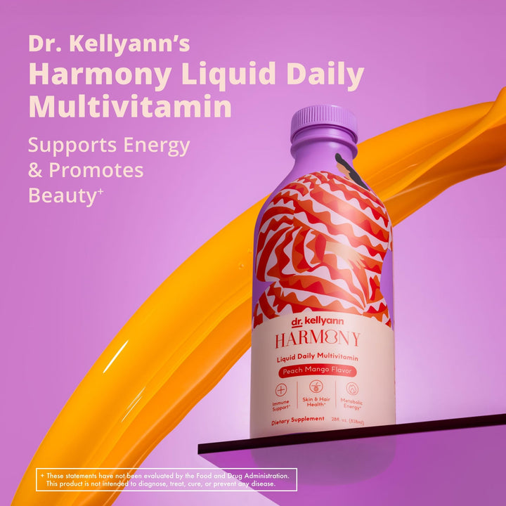 Dr. Kellyann Harmony Liquid Multivitamin (28 fl oz) – Vegan Daily Vitamins for Men & Women, Non-GMO, Overall Health