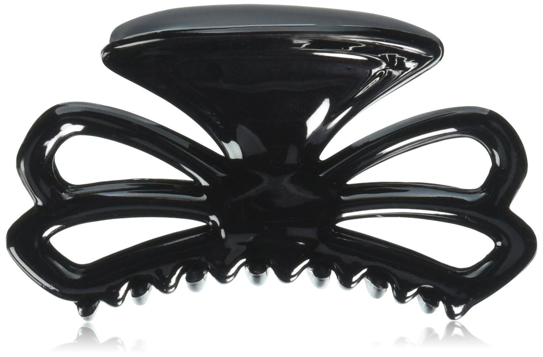 Caravan Stylish Double Tied Bow In A Black Hair Claw
