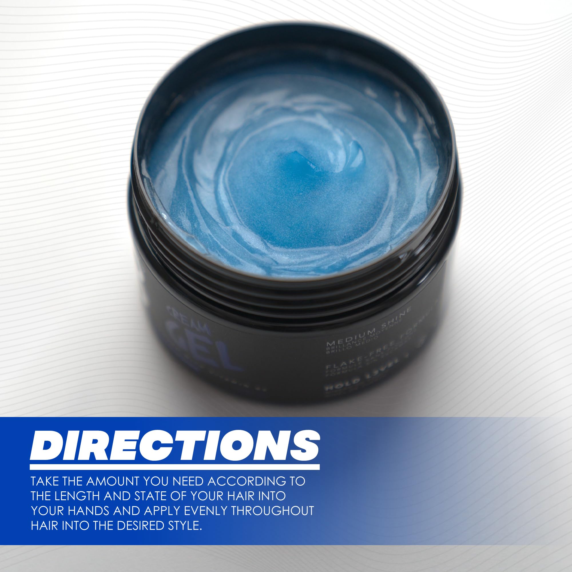 Level 3 Cream Gel - Provides Volume and Medium Hold - With Vitamins to Nourish and Protect Hair L3 - Level Three Mens Hair Styling Cream (250 ml)