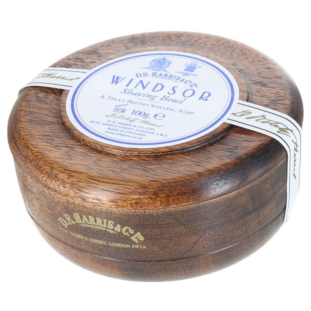 D.R.Harris & Co Windsor Mahogany Effect Shaving Bowl & Shaving Soap