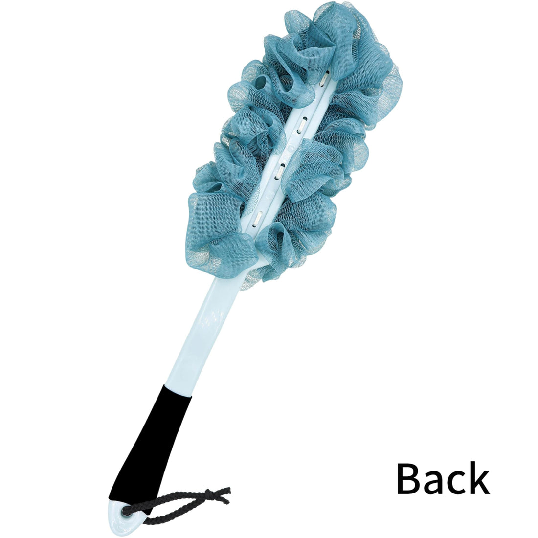 Back Scrubber for Shower, Loofah Long Handle Bath Body Brush, Soft Nylon Mesh Sponge On a Stick for Shower Men Women Kids Elderly, Exfoliating Scrub Cleaning Luffa for All Kinds of Skin (Blue)