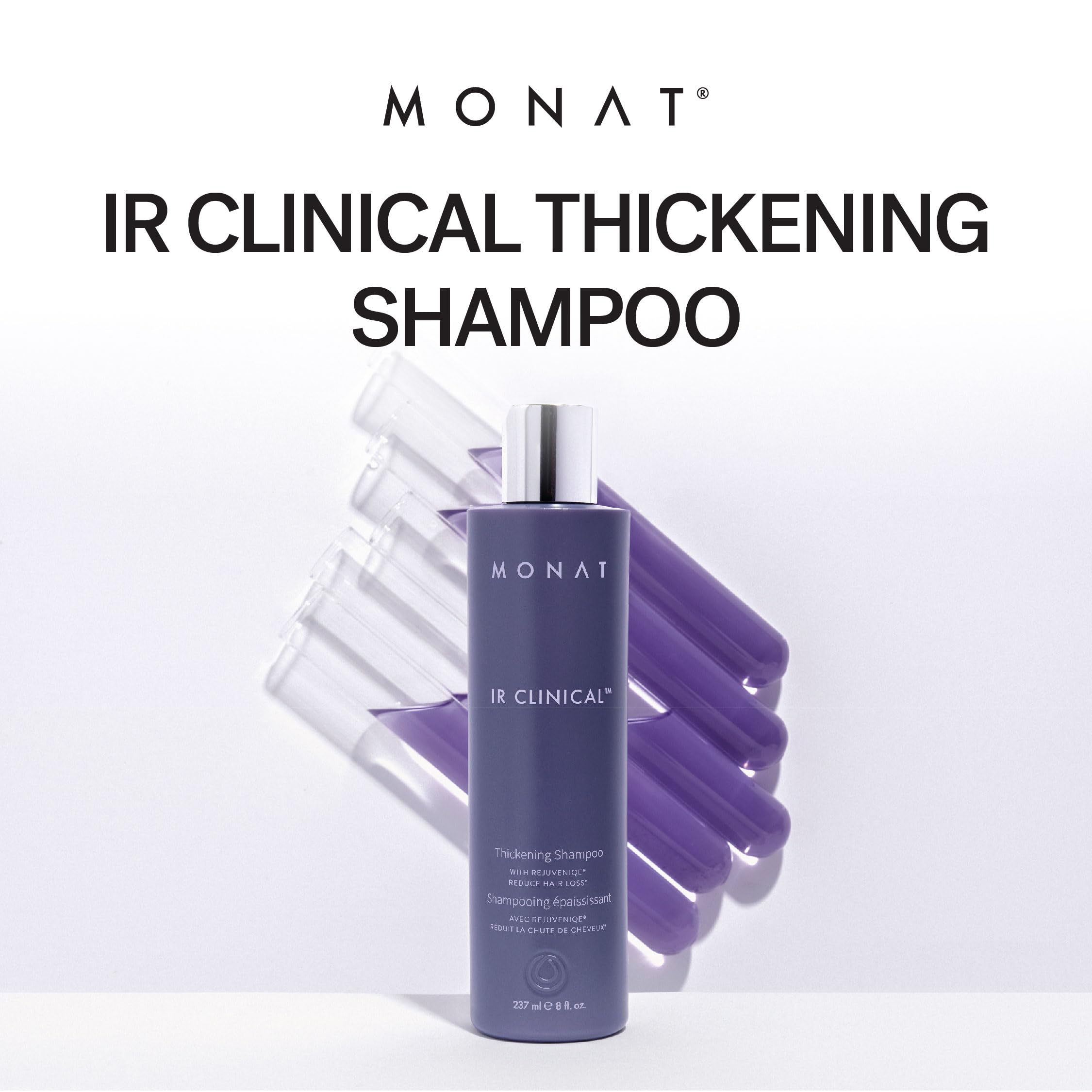 MONAT IR Clinical Thickening Shampoo – Volumizing Shampoo for Dense, Thick Strands – Thickening Solution Crafted from Powerful Blend of Natural Ingredients, With Rosemary & Mint And Pea Extract