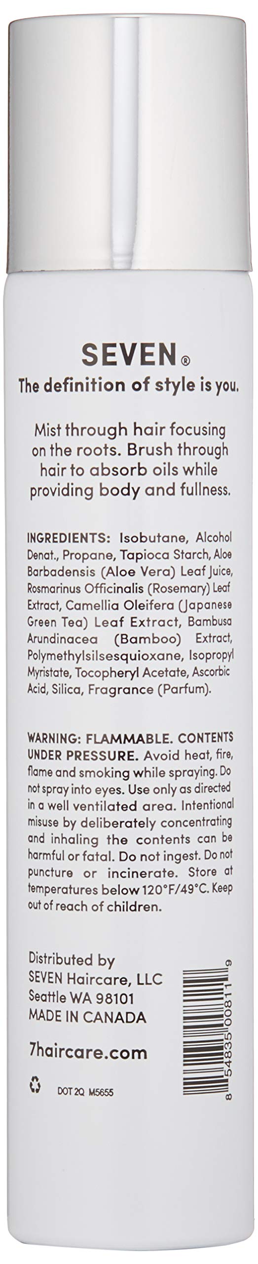 SEVEN Cubica Dry Shampoo Spray, 4.7 oz