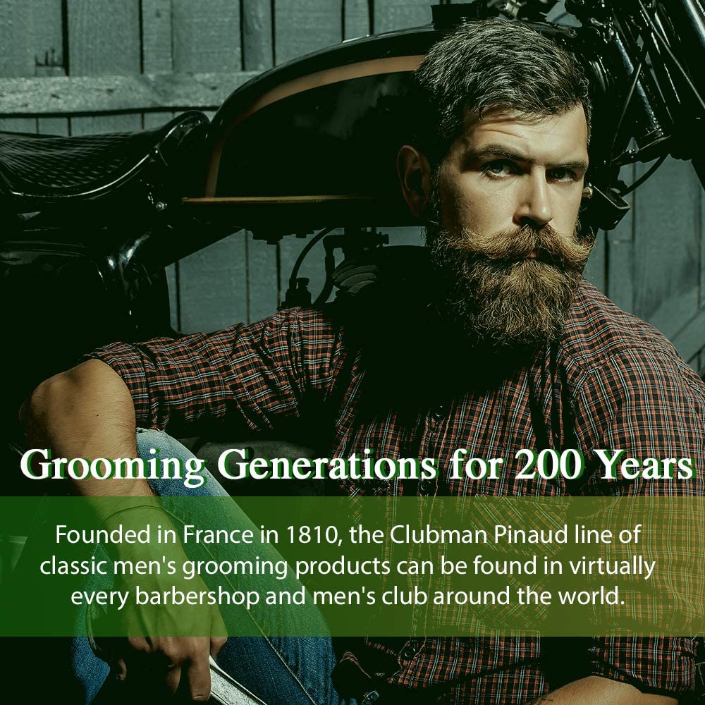 Clubman Moustache Wax with Brush Comb - Neutral 14g