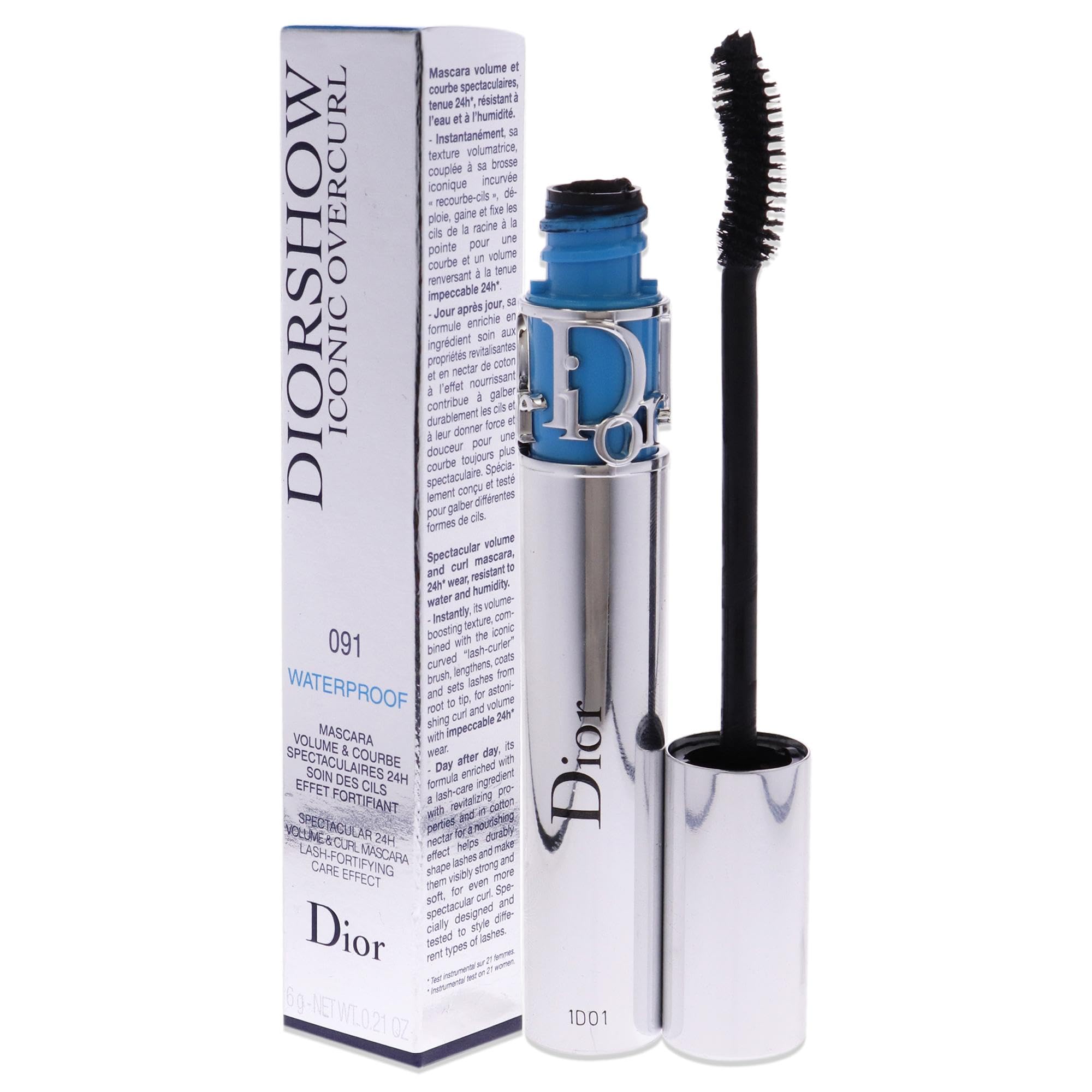 Christian Dior Show Iconic Over-Curl Waterproof Mascara for Women, No. 091 Over Black, 0.33 Ounce