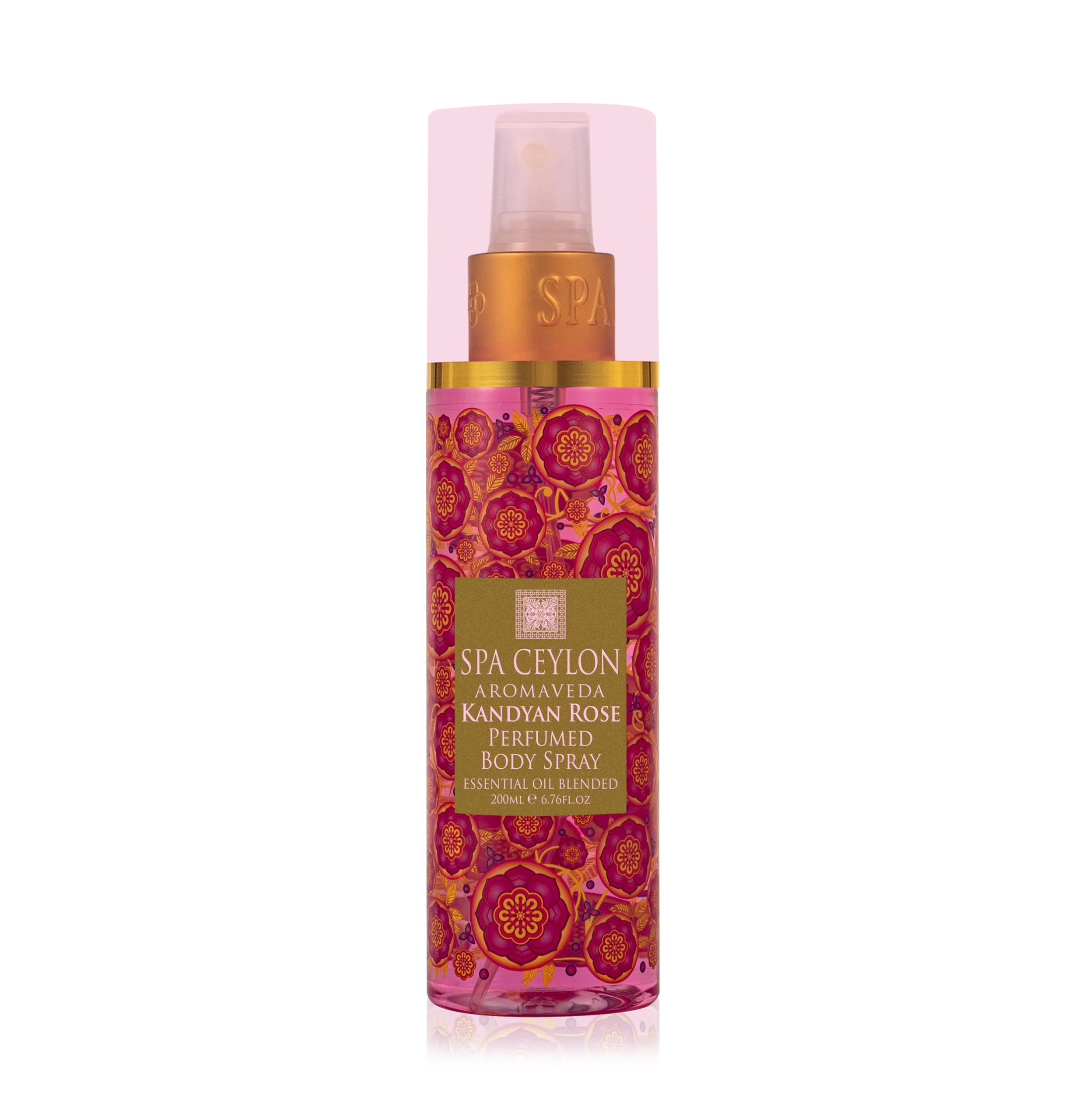 SPA CEYLON Kandyan Rose Body Spray | Exquisite Women's Fragrance Mist with Romantic Floral Notes & Rose Geranium Essence |Ideal for All Skin Types