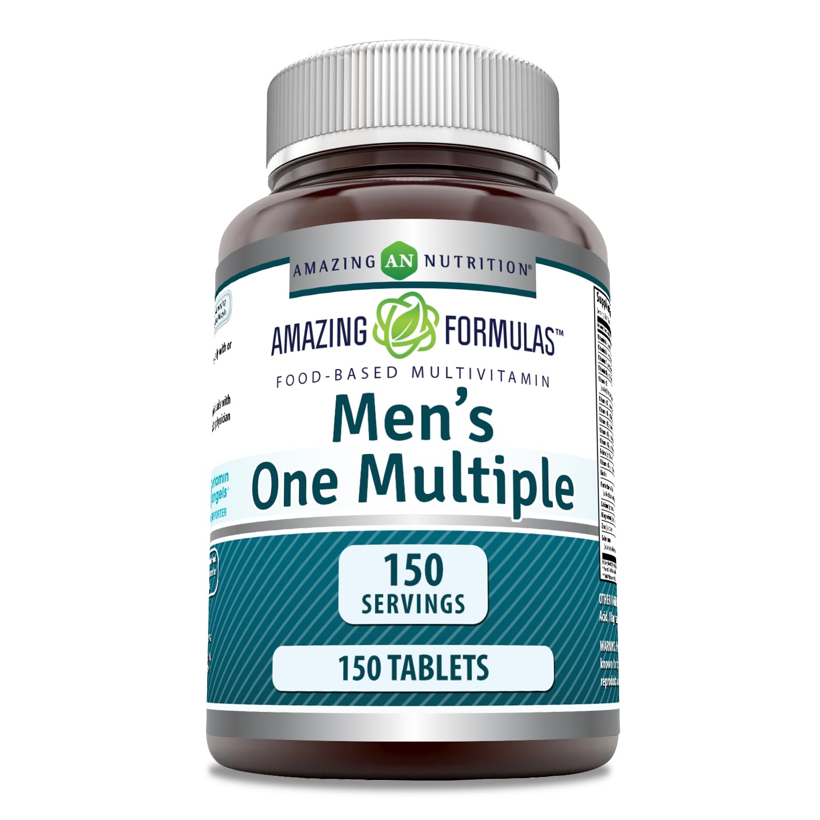 Amazing Formulas Men's One Multiple 150 Tablets | Multivitamin Supplement for Men | Perfect Blend of Vitamins, Minerals, 25 Million CFU Probiotics & More | Made in USA