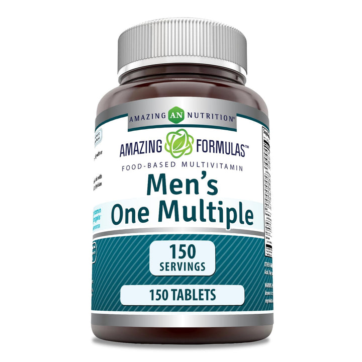 Amazing Formulas Men's One Multiple 150 Tablets | Multivitamin Supplement for Men | Perfect Blend of Vitamins, Minerals, 25 Million CFU Probiotics & More | Made in USA