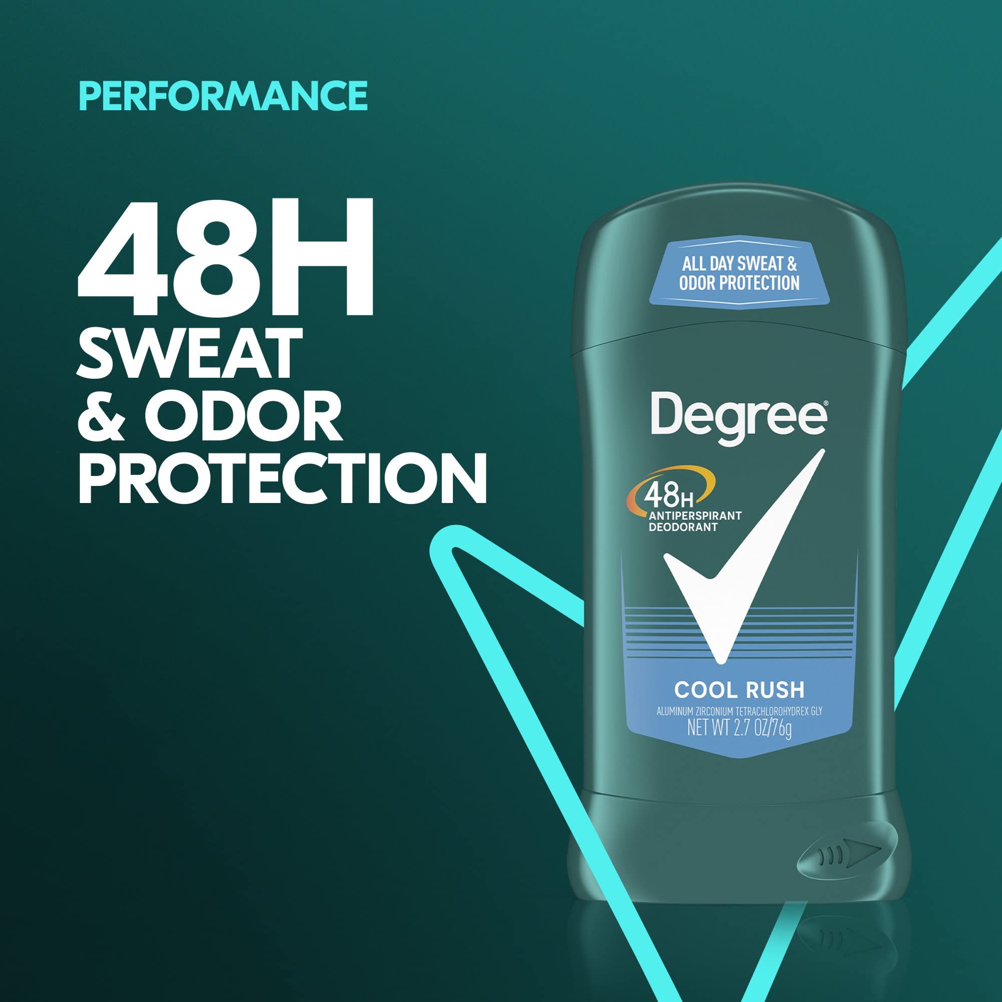 DEGREE Antiperspirant Dry Protection, Twin Pack, Cool Rush, 2.7 oz (Pack of 2)