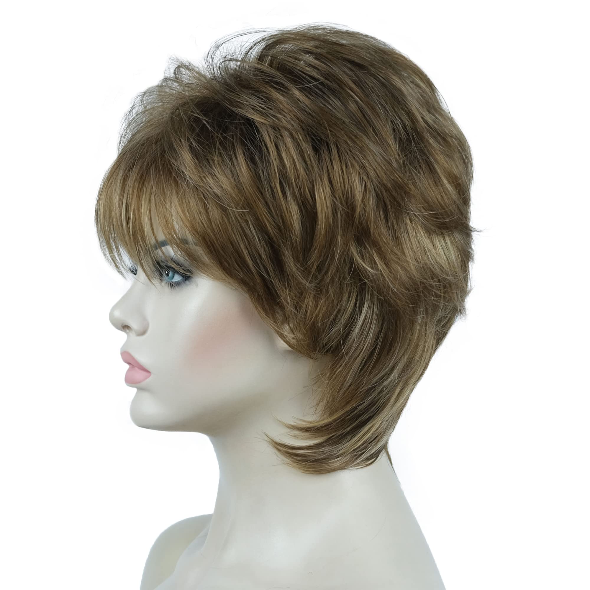 #V6: Aimole Short Layered Body Wave Wigs Synthetic Women'S Wig Full Hair #V6