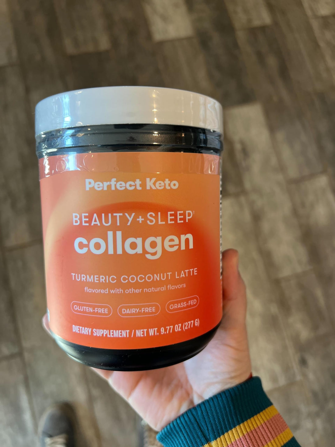 Perfect Keto Beauty + Sleep Grass Fed Collagen Peptides Protein Powder with Ashwagandha, Magnesium, Biotin, Hyaluronic Acid, L Theanine, Hair, Skin, Nails & Relaxation Support, Turmeric Coconut Latte