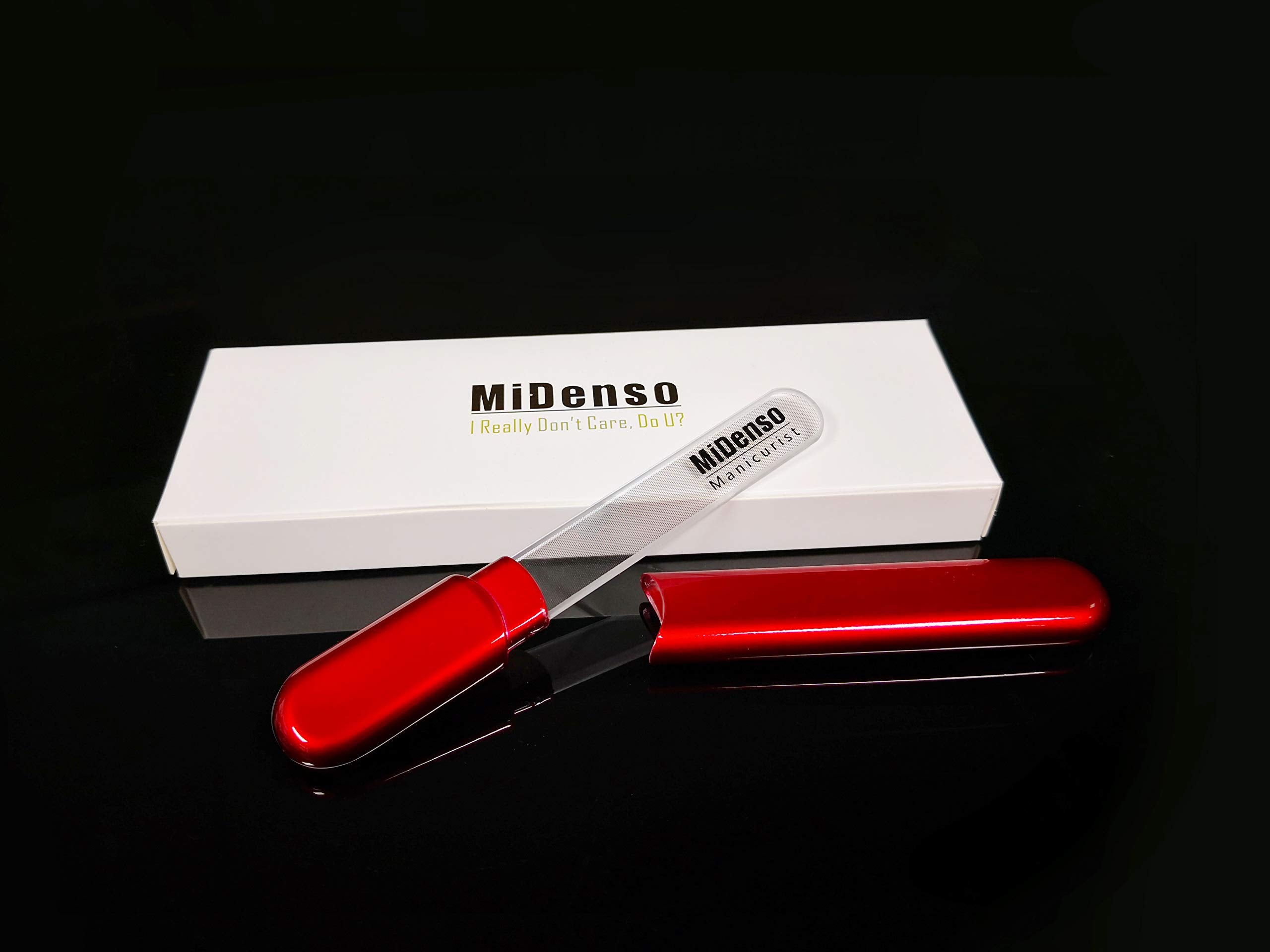 SixVector Wine Red: Premium Glass Nail File with Case, Crystal Diamond Salon Best Beauty Nail Files for Natural and Acrylic Nails Top Stocking Stuffers Christmas Birthday Gift for Woman and