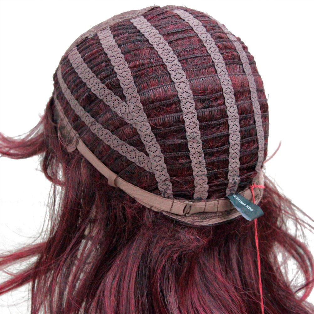 Lydell Long Soft Shaggy Layered Classic Cap Full Synthetic Wigs (1BT39T mixed red wine)