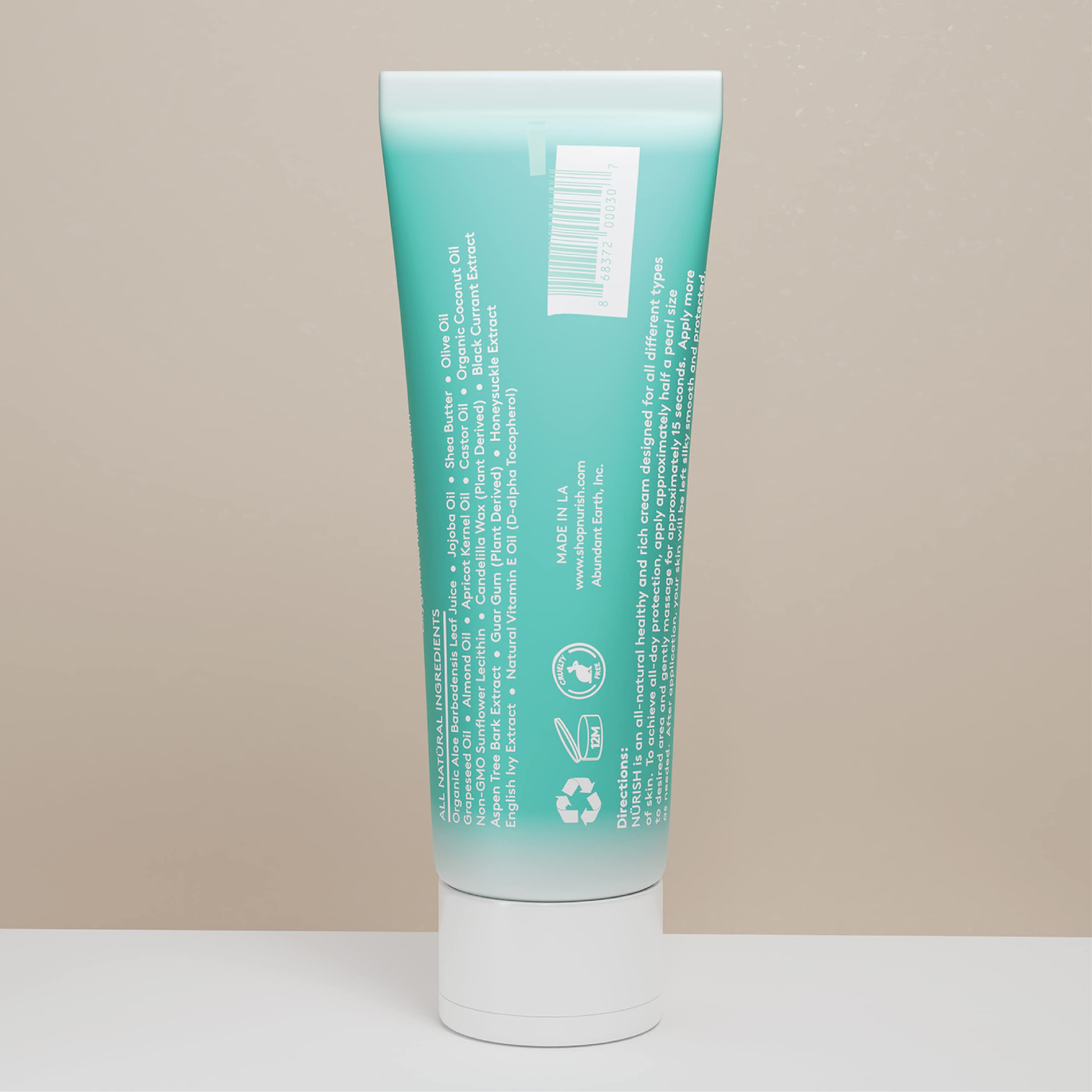 All Natural Hand and Body Deep Moisturizing Cream (3.4 oz Tube), made only with vegan ingredients by NšRISH