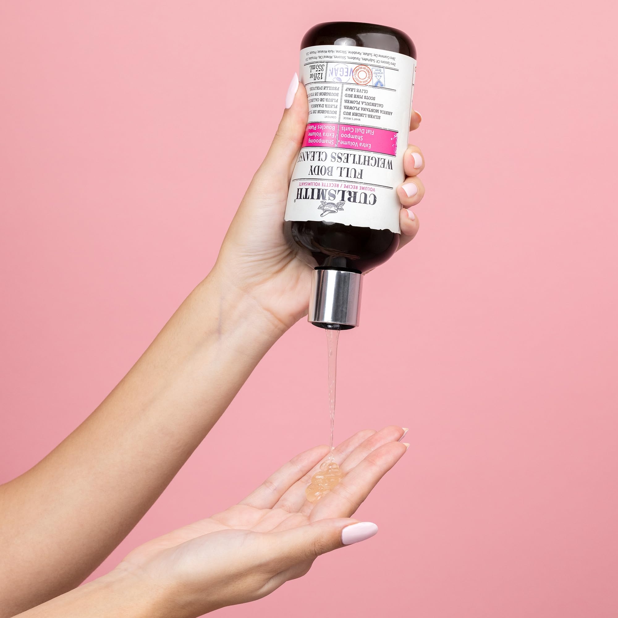 CURLSMITH - Full Body Weightless Cleanser, Volumizing Shampoo for Wavy, Curly or Coily Hair, Vegan (355ml/12fl oz)