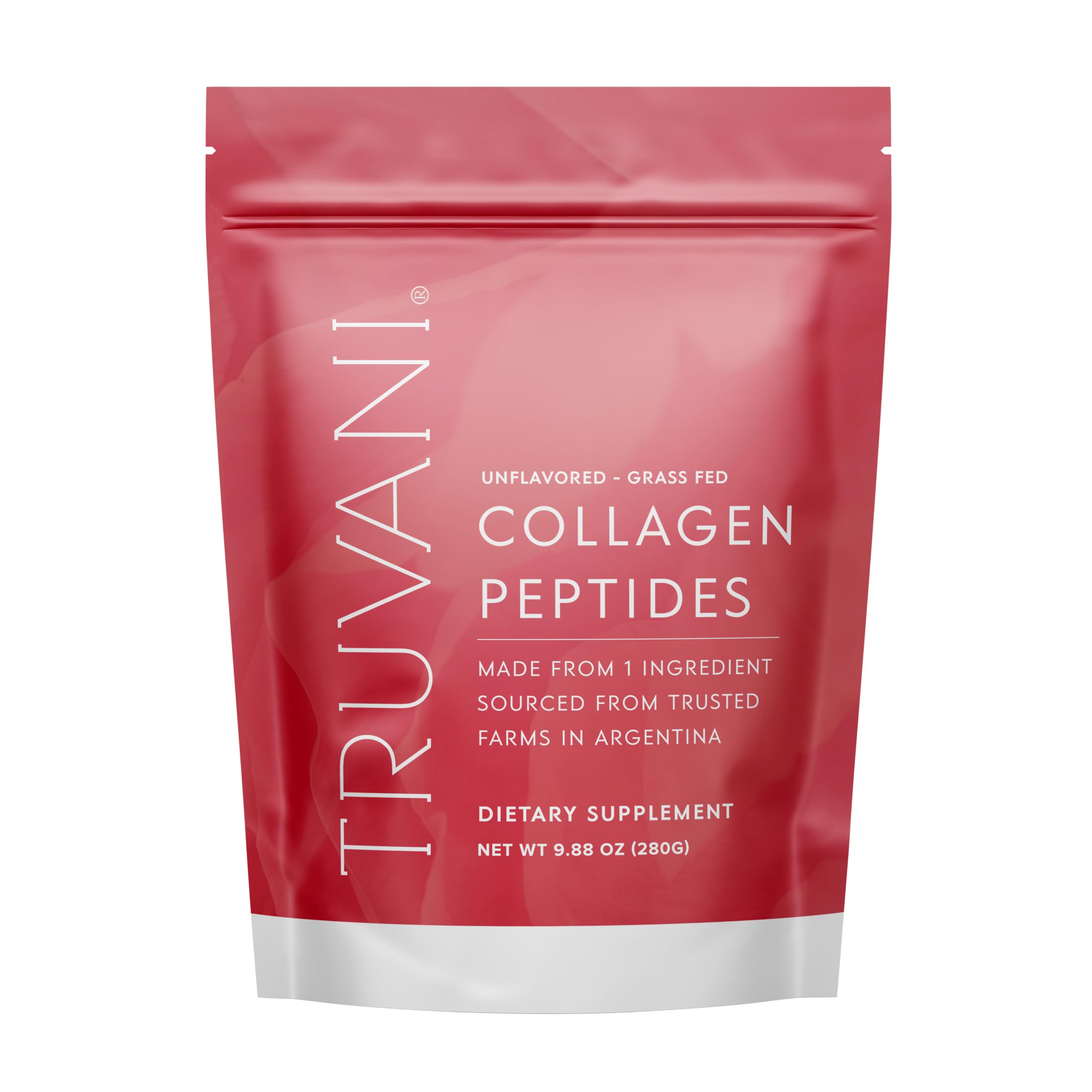 Truvani Hydrolyzed Collagen Peptides | Unflavored | 14 Servings | 20g Grass-Fed Collagen Protein Powder | Promotes Hair, Nail, Skin, and Joint Health | Keto | Dairy and Gluten Free | Women and Men