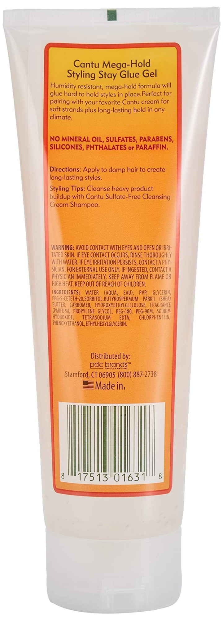 CANTU Natural Hair Styling Gel Stay Extreme Hold Tube, 230 ml
