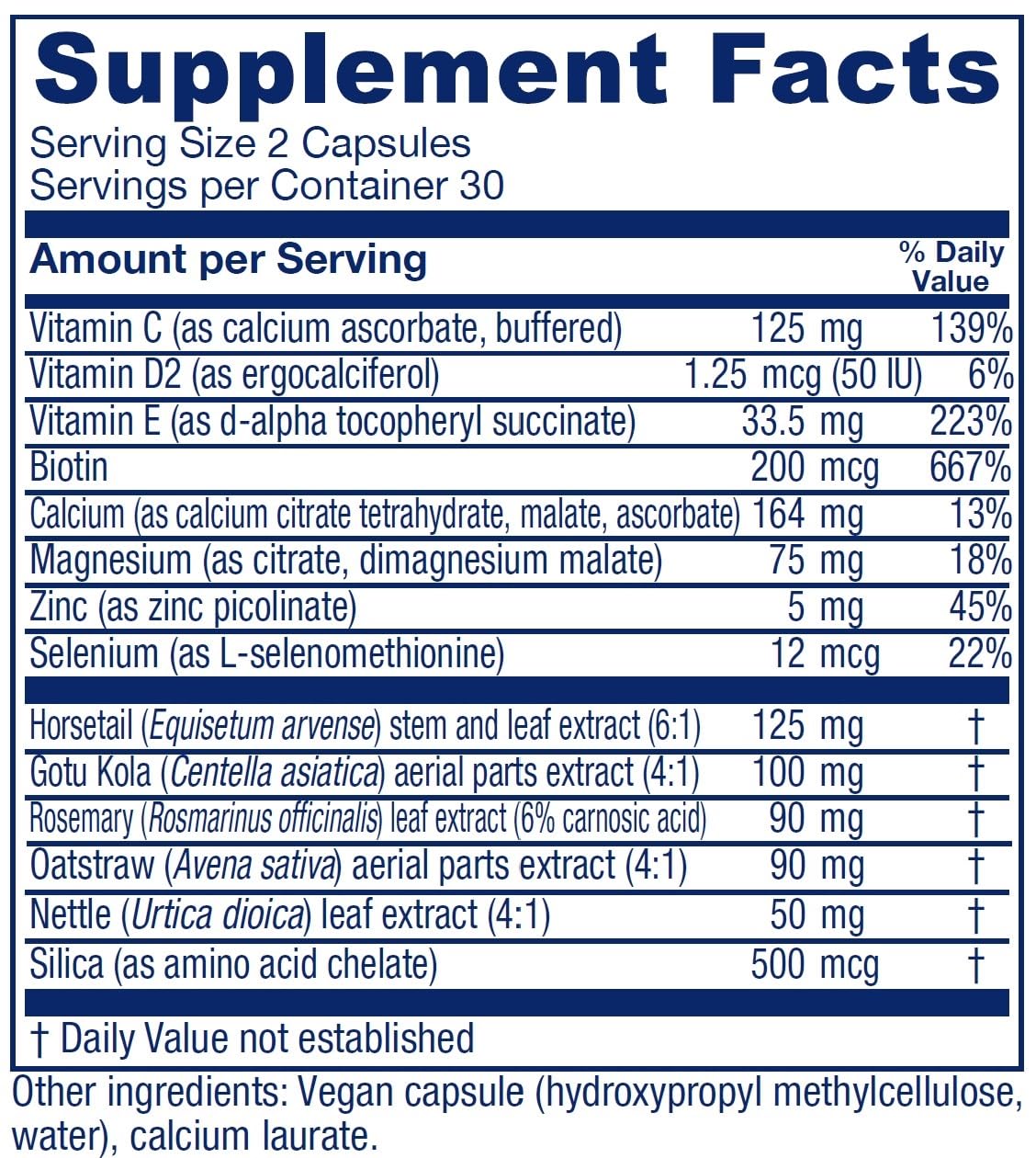 Vitanica Luminous, Hair, Skin and Nail Support, Vegan, 60 Capsules