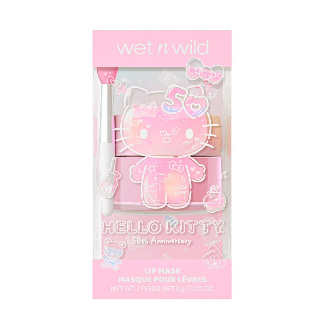 wet n wild Hello Kitty Lip Mask Spatula Duo- Nourishing Vitamin E, Murumuru Seed Butter & Shea Butter, Warm Apple Pie Lightly Scented, Cruelty-Free & Vegan