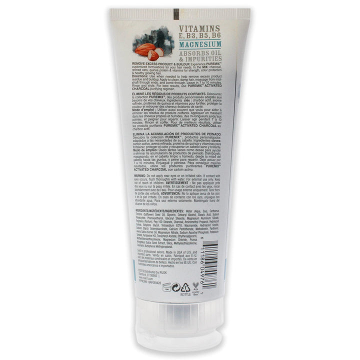 RUSK PUREMIX ACTIVATED CHARCOAL Purifying Mask (all hair types), 6 oz