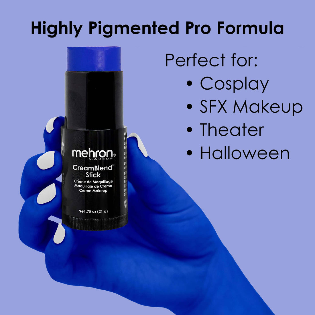 Mehron Makeup CreamBlend Stick (.75 oz) (Blue)