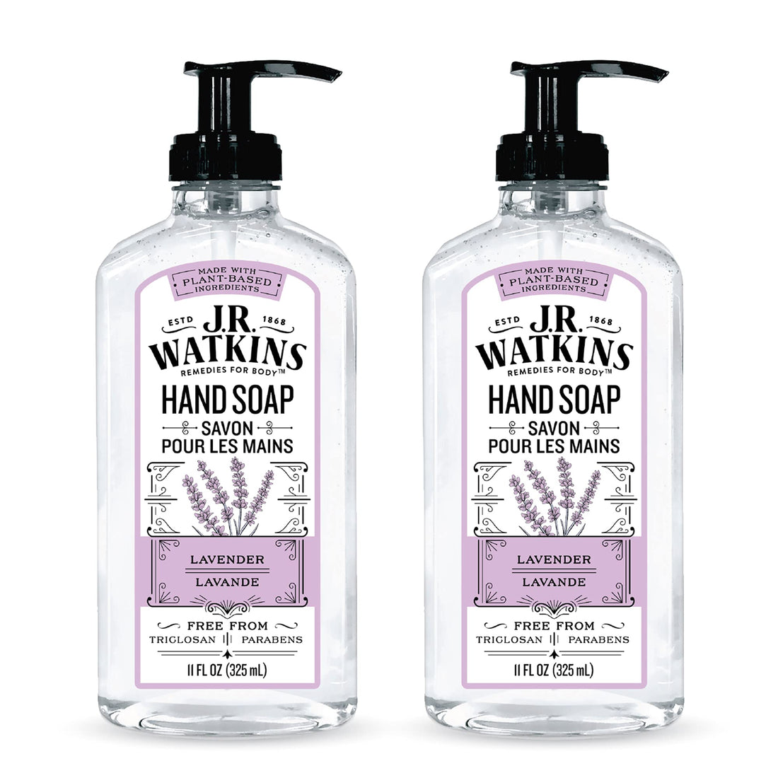 J. R. Watkins Liquid Hand Soap - Lavender - 11 Oz - 2 Pk