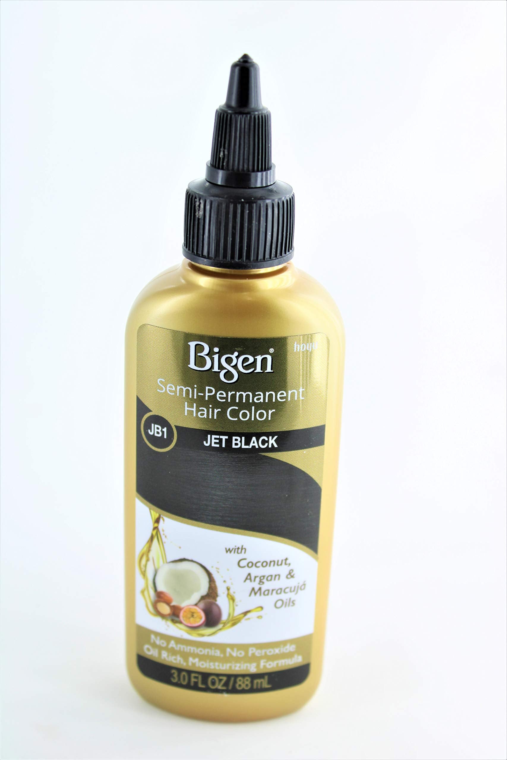 JB1 Jet Black Bigen Semi Permanent Hair Color, 3 Fl Oz (Pack of 1)