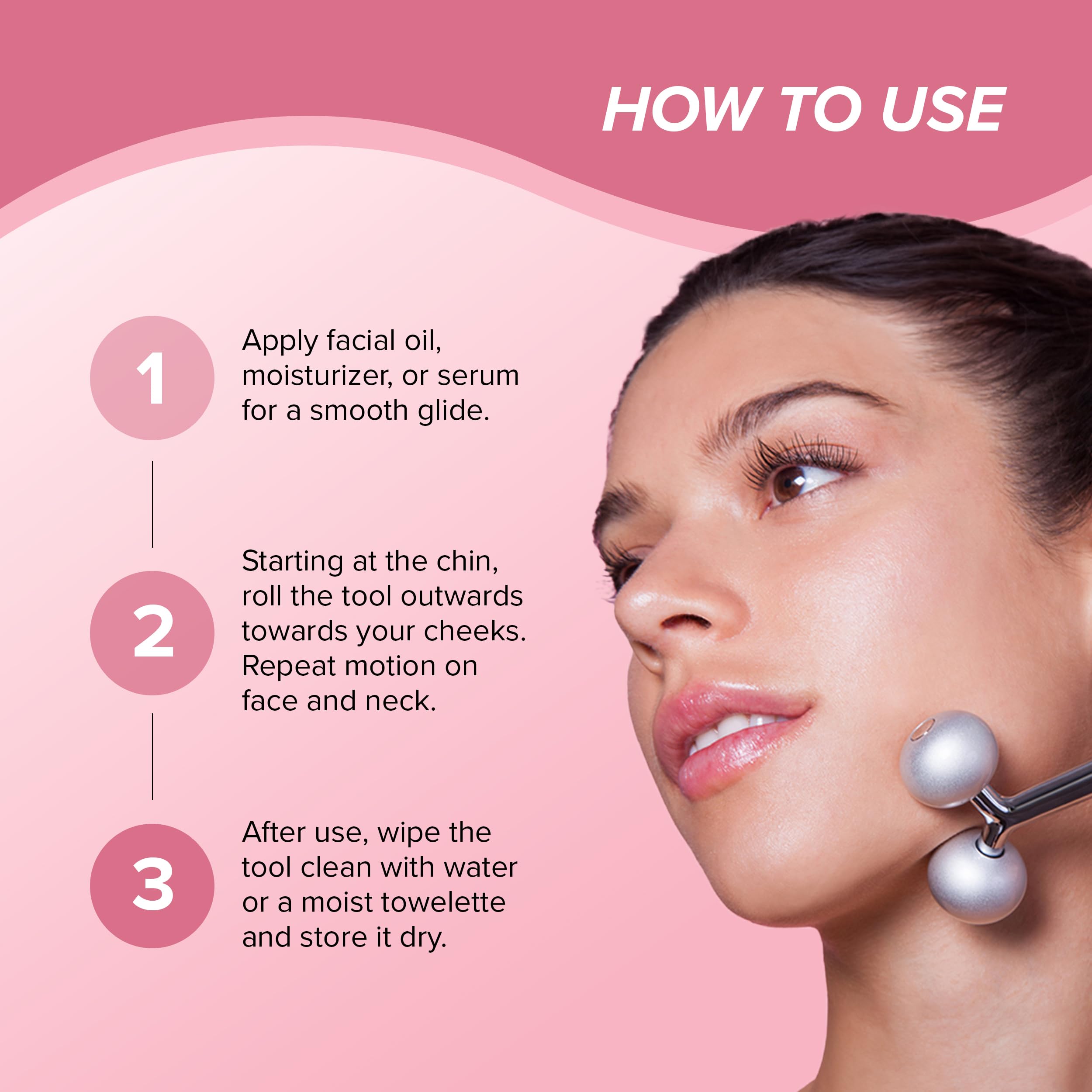 SKIN GYM Face Sculptor Beauty Roller - Stainless Steel Face Roller Massager Tool for Wrinkles and Lifting, Anti Aging Facial Roller to Release Muscle Tension, Contour Face and Improve Skin Appearance