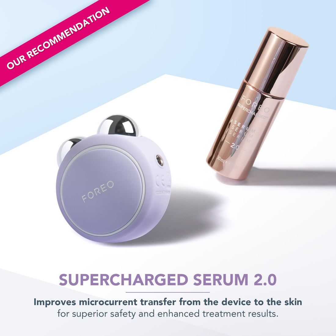 FOREO BEAR mini App-connected Microcurrent Facial Toning Device with 3 Intensities, Lavander