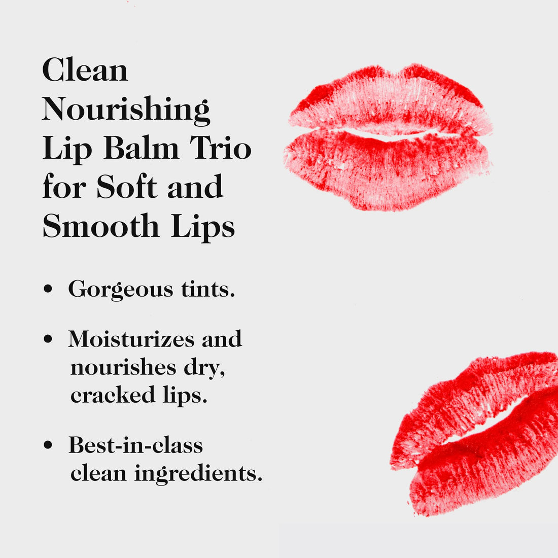 goop Beauty Lip Balm Trio | Clean Moisturizer for Chapped, Cracked & Dry Lips | Clear, Peony, & Tomato | Tinted for Sheer Color | Petroleum Free | 0.16 fl oz Each