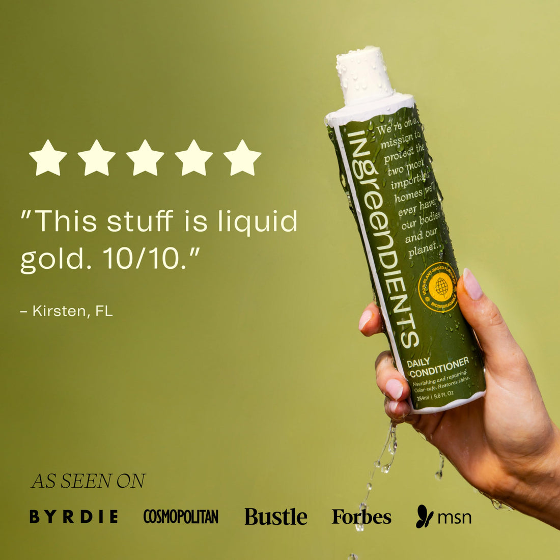 Ingreendients Tea Tree Hair Conditioner - Organic, Sulfate-Free, Color-Safe, Silicone-Free, Cruelty-Free, with Shea Butter and Jojoba Oil