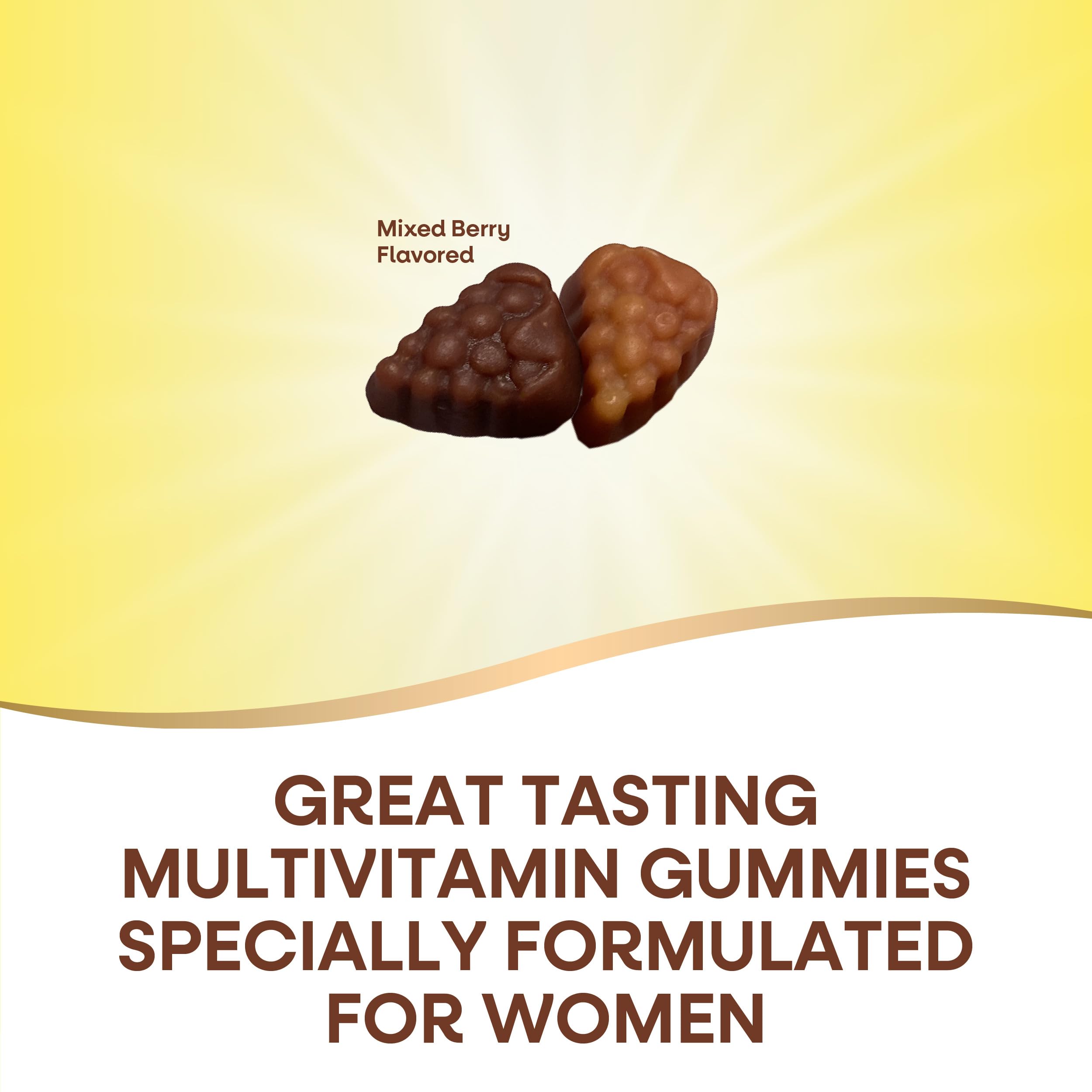 Nature's Way Alive! Women’s Gummy Multivitamin, 16 Vitamins & Minerals, Energy Metabolism*, Hair Skin & Nails*, Vegetarian, Mixed Berry Flavored, 60 Gummies (Packaging May Vary)
