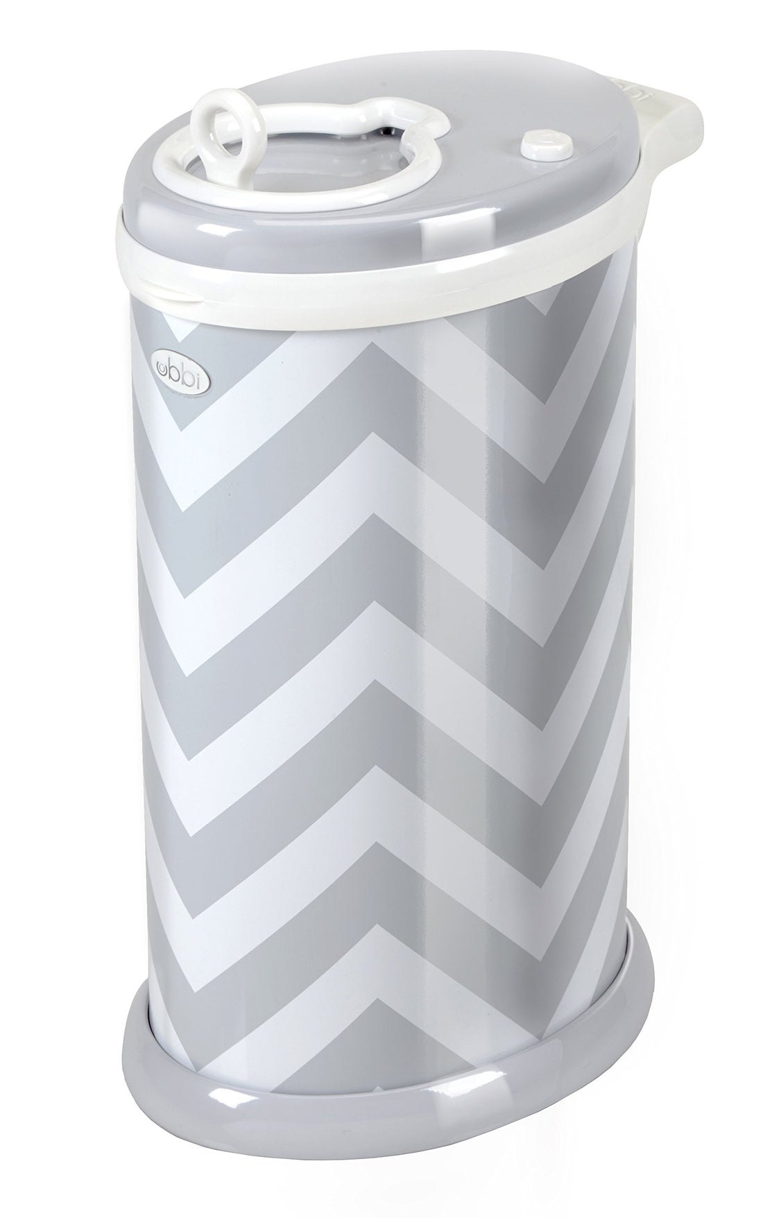 Ubbi Steel Diaper Pail, Gray Chevron (Discont.)