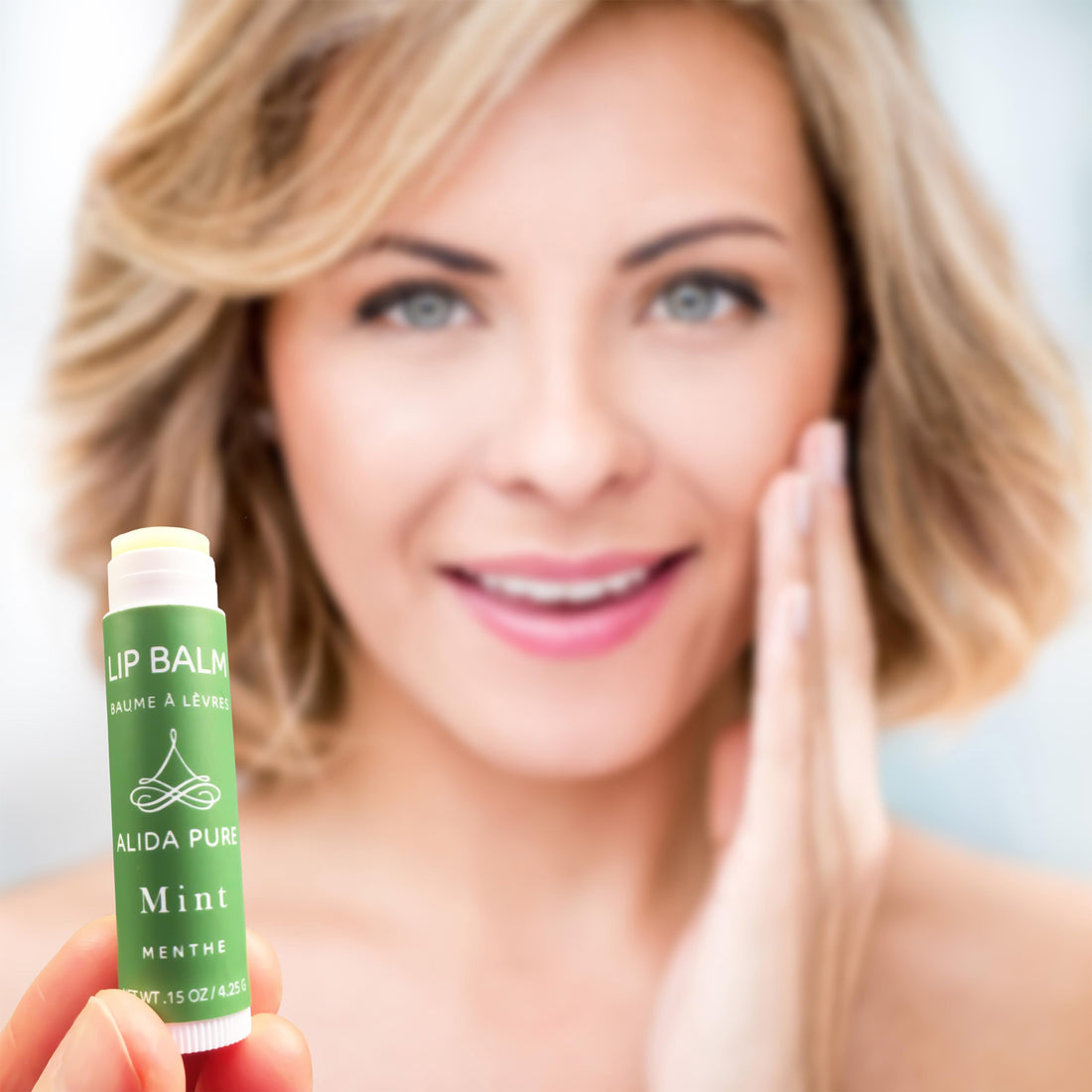 PURE + SIMPLE Peppermint Lip Balm Collection, Vegan, Set of 5 Tubes, Avocado Butter, Jojoba Oil, Vitamin E Complex Healing Treatment