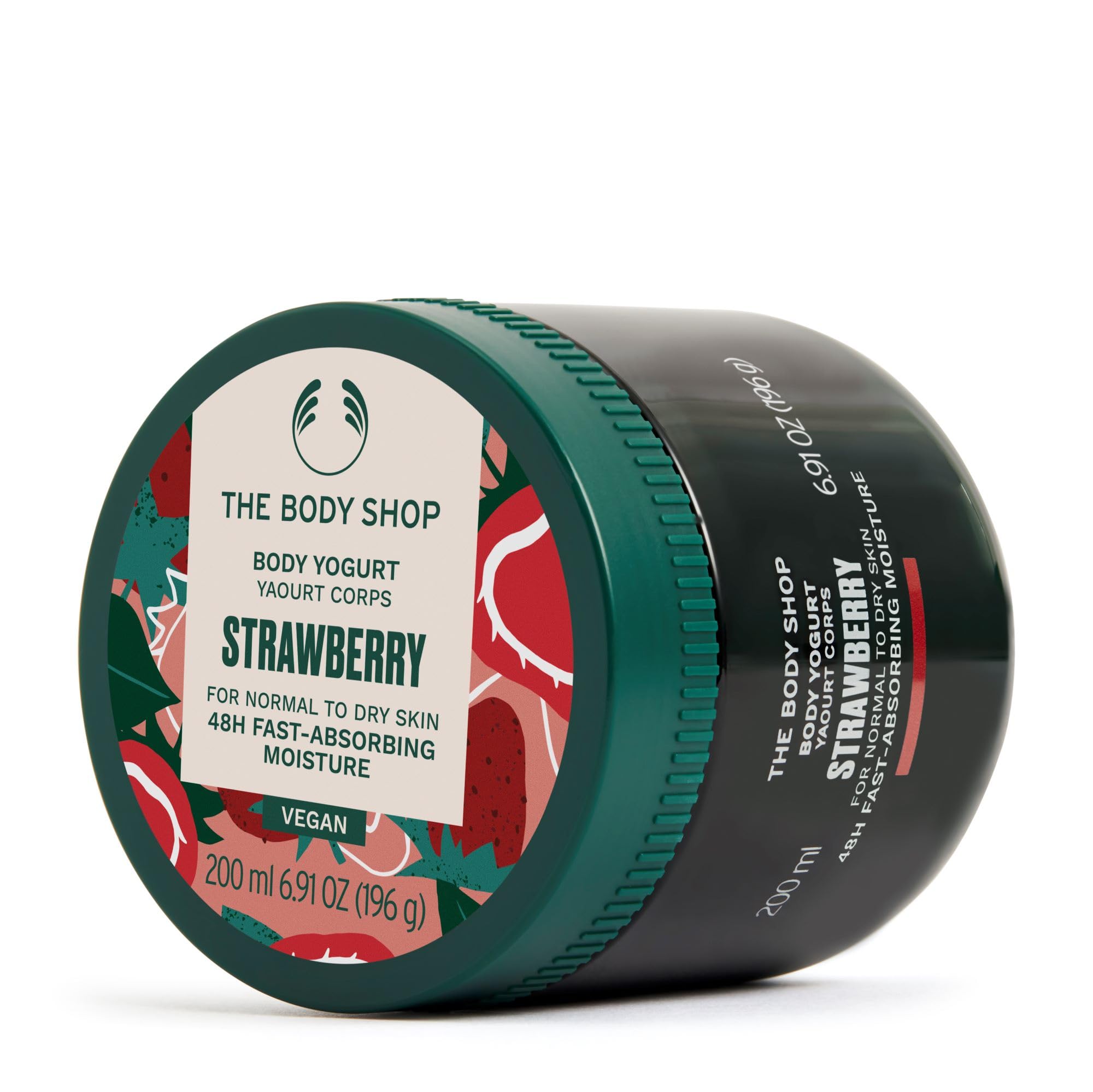 The Body Shop Strawberry Body Yogurt, 48hr Moisturizer, 100% Vegan, 6.91 Fl.Oz