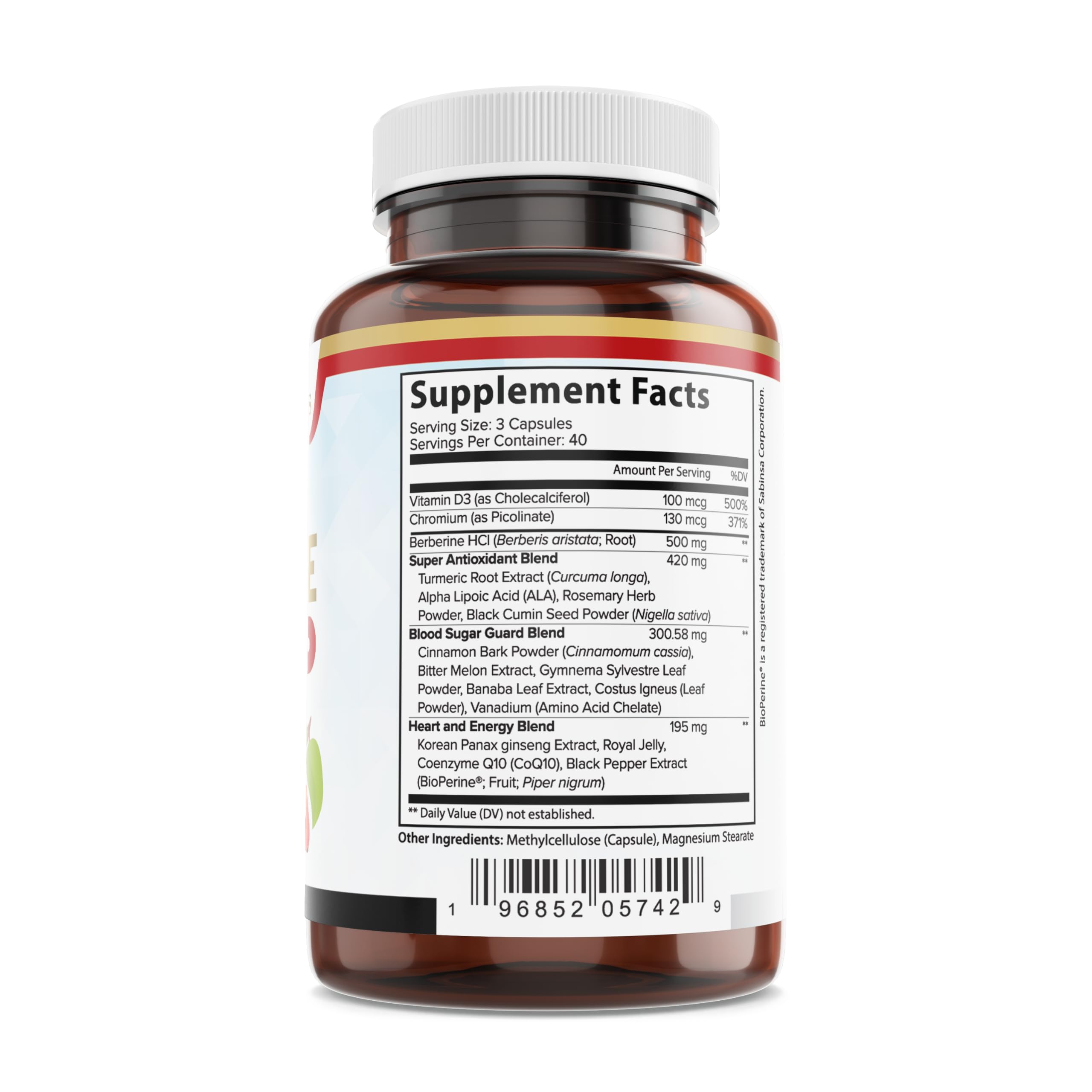 Extreme Berberine Plus with ALA, Coq10, Turmeric, Cinnamon, Bitter Melon, banaba Leaf, Korean Panax, Royal Jelly, and Other 21 Herbs for Healthy Blood Sugar and Overall Health and Immunity