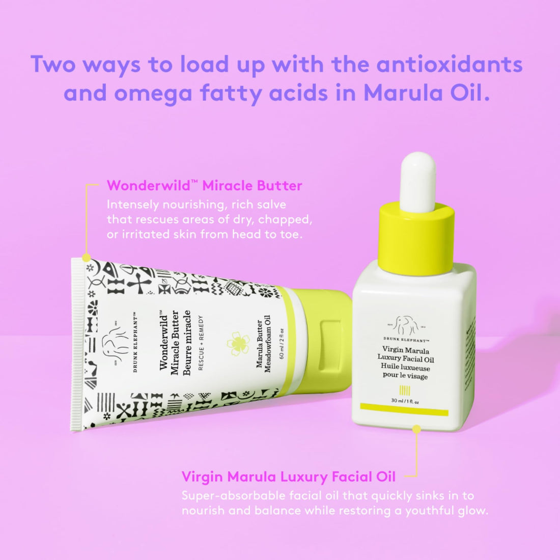 Drunk Elephant Wonderwild Miracle Butter - 60 ml/2 fl oz - Ultra-Luxe Skin Salve - Clean Clinical Skincare - Cruelty-Free - Free of Essential Oils, Silicones, and Fragrance